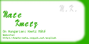 mate kmetz business card